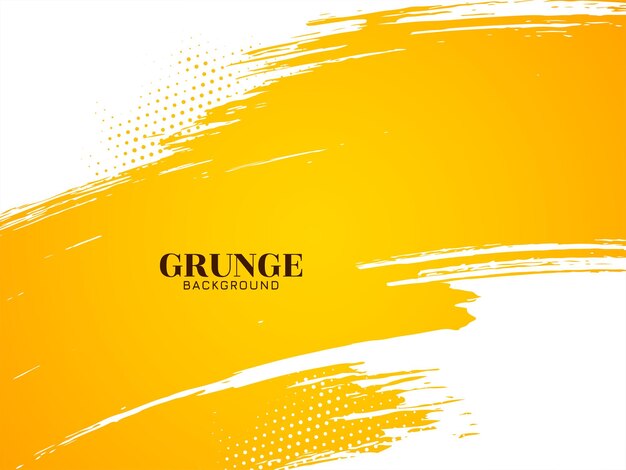Abstracto pincel amarillo trazo grunge textura fondo áspero