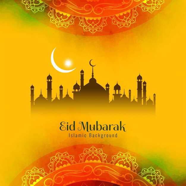 Abstracto religioso Eid Mubarak Islámico