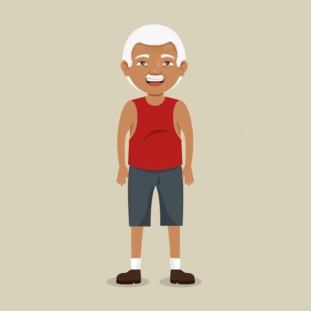 Abuelo con ropa deportiva