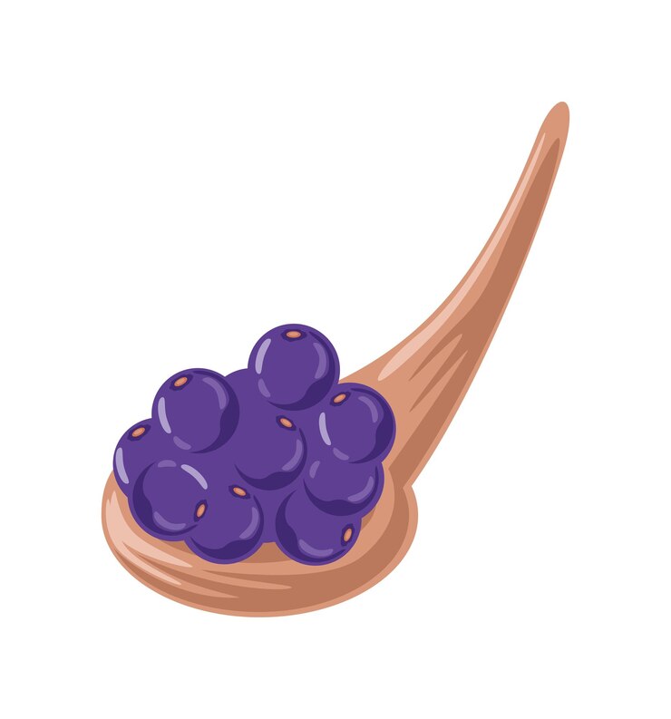 Vector gratuito acai en cuchara