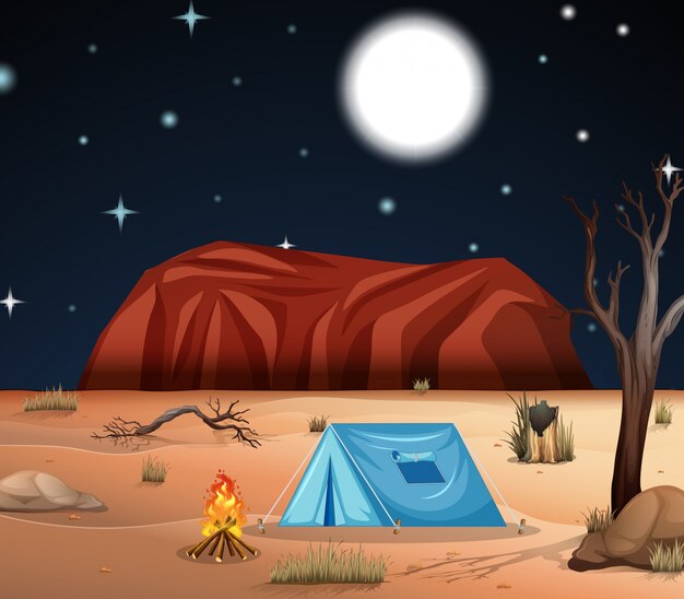 Acampando en el desierto