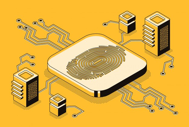 Acceso de seguridad digital con datos biométricos.