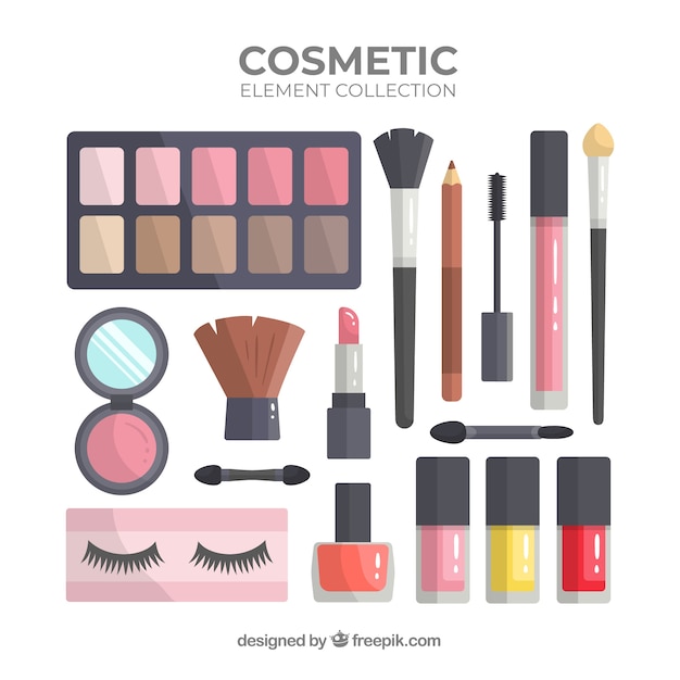 Vector gratuito accesorios de belleza