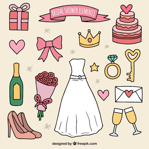 Accesorios bonitos listos para despedida de soltera