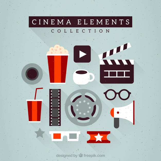 Accesorios esenciales de cine planos