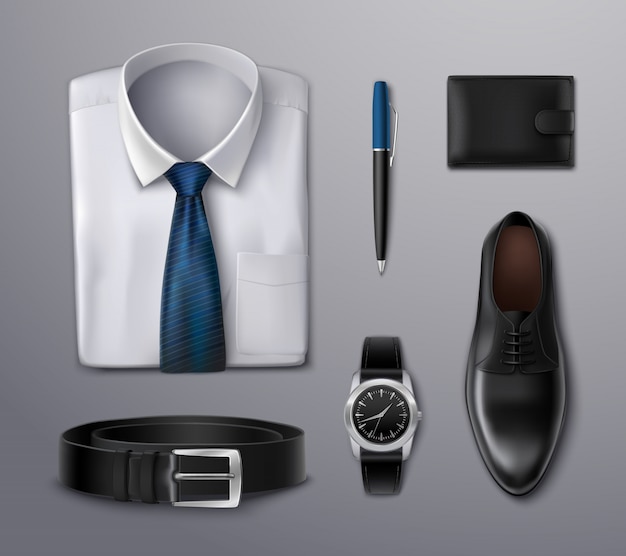 Accesorios de ropa de hombre de negocios