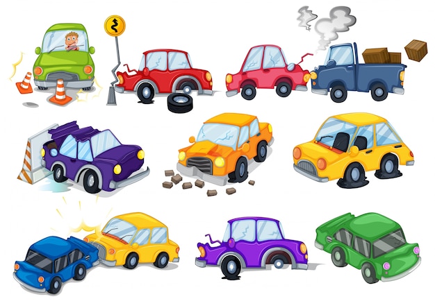 Accidentes automovilísticos en blanco