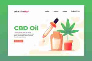 Vector gratuito aceite de cannabis - página de inicio