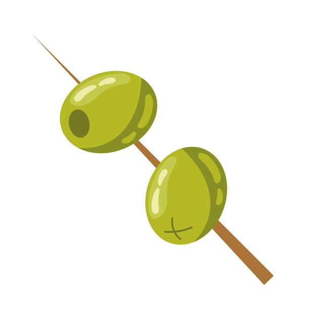 aceitunas verdes en palo