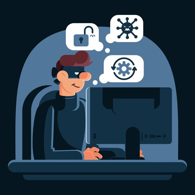 Actividad de hackers robando datos de cuentas