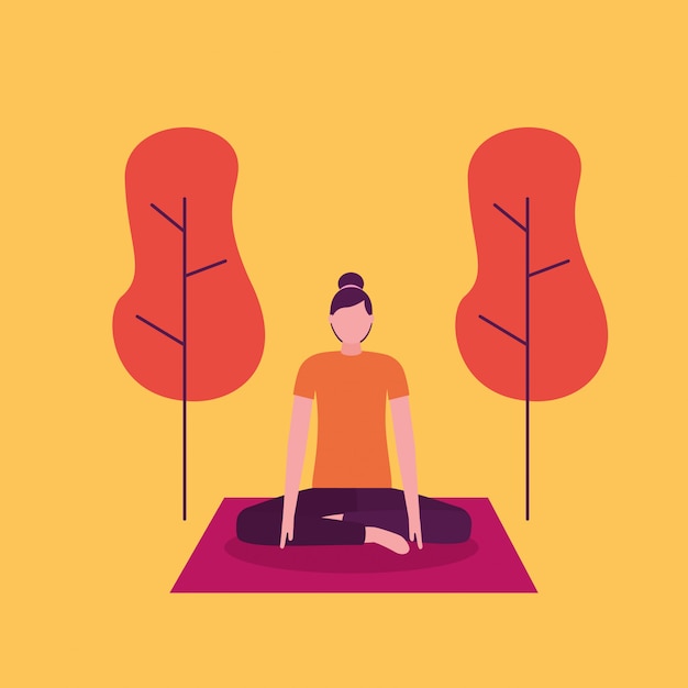 Vector gratuito actividad de yoga de personas