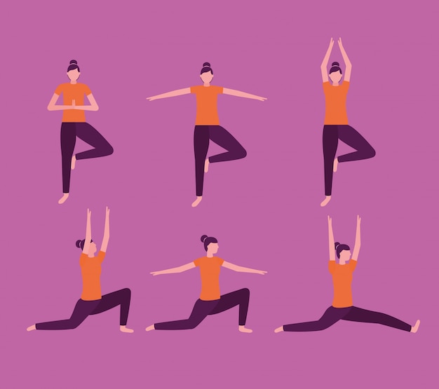 Actividad de yoga de personas