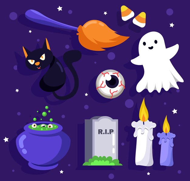 Activo feliz halloween para novela y obra de arte
