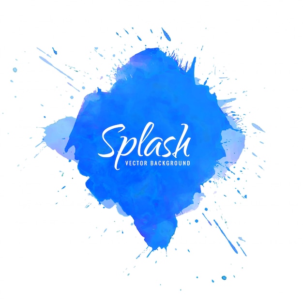 Acuarela abstracta azul splash