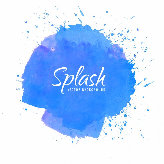 Acuarela abstracta azul splash