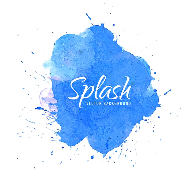 Vector gratuito acuarela abstracta azul splash