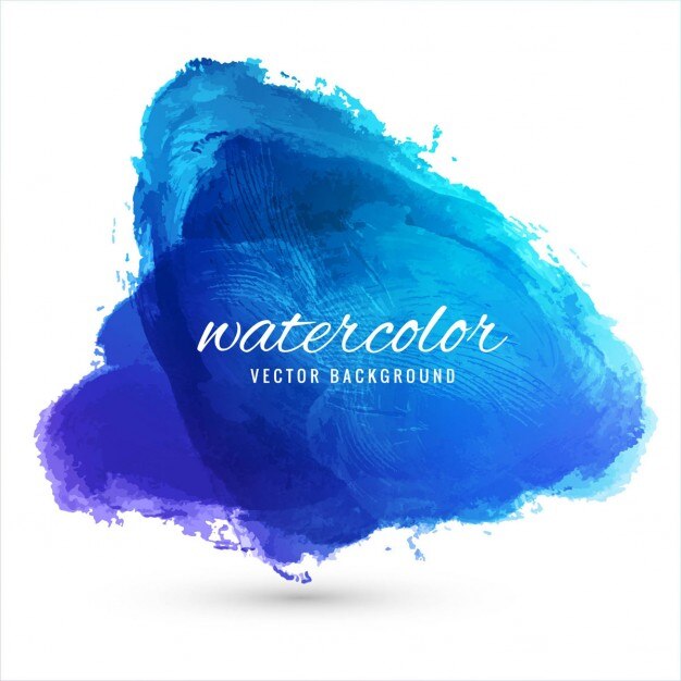 Acuarela azul, pinceladas, textura
