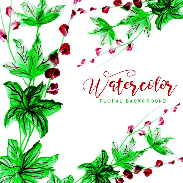 Acuarela floral fondo polivalente