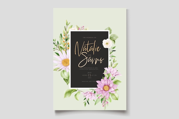 Vector gratuito acuarela floral tarjeta de fondo de navidad