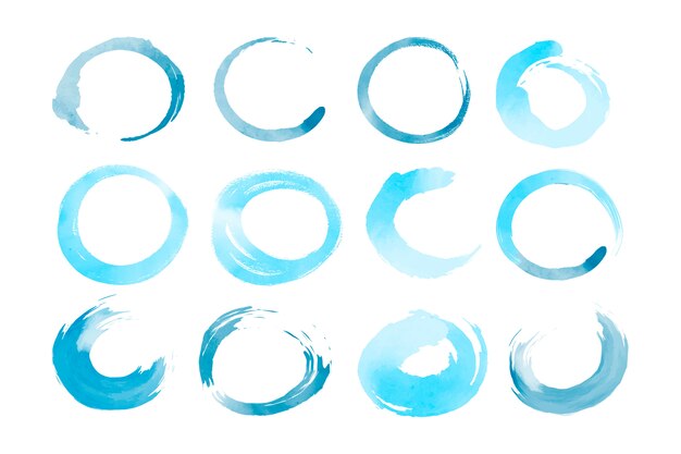 Acuarela formas geométricas vector set