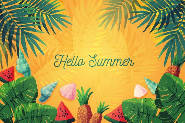 Acuarela hola verano