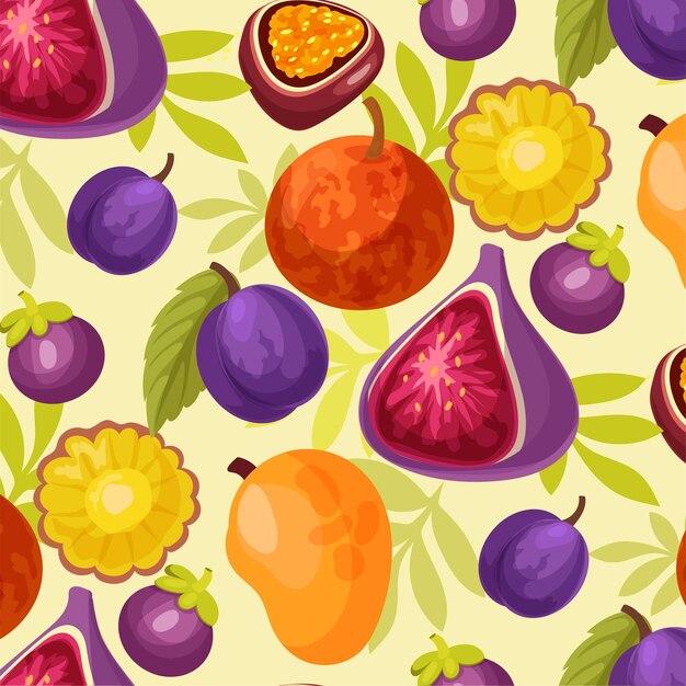 Acuarela de ilustración de frutas coloridas