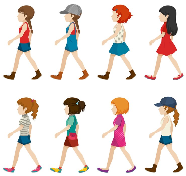 Vector gratuito adolescentes mujeres sin rostro
