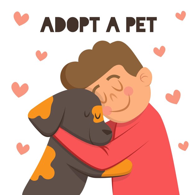 Adopta una mascota con niño y perro