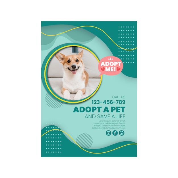 Adopta un póster de mascota con foto