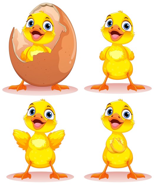 Adorable colección de personajes de Little Duck
