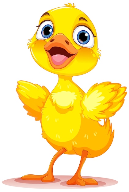 Vector gratuito adorable patito aislado