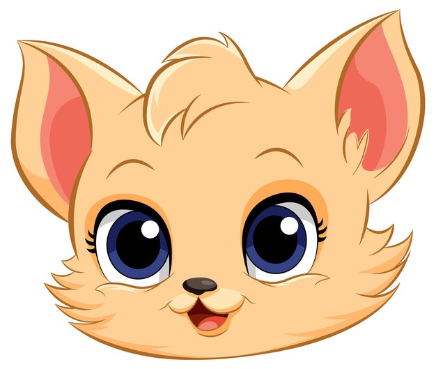 Adorable personaje de dibujos animados de gato