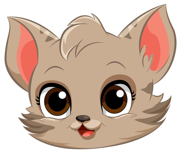 Adorable personaje de dibujos animados de gato