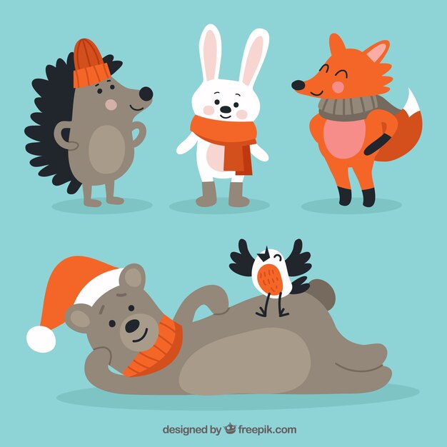 Adorables animales salvajes vintage 