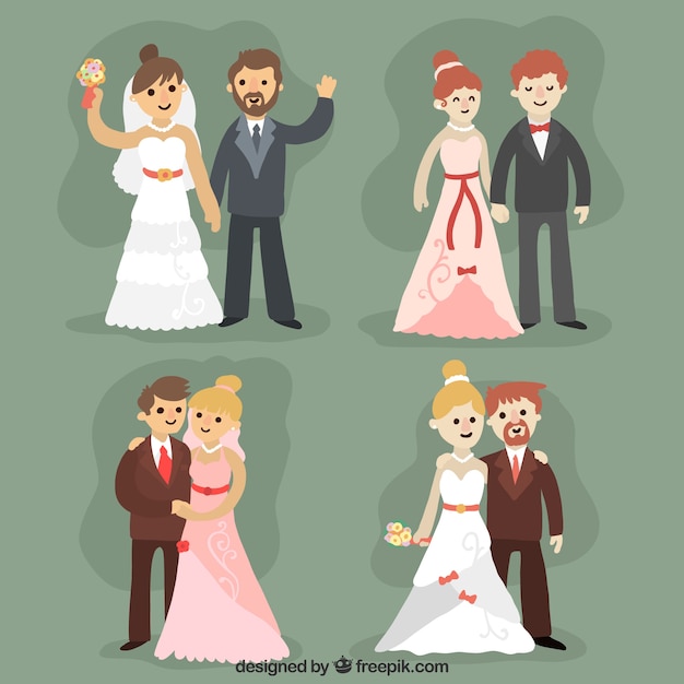 Adorables parejas de recién casados