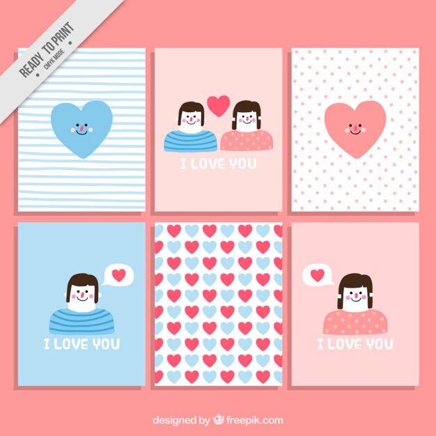 Adorables tarjetas con dibujos bonitos