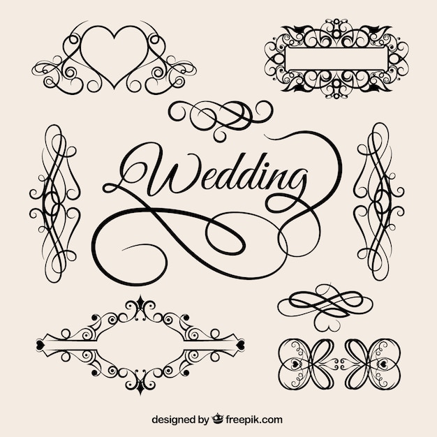 Adornos de boda vintage