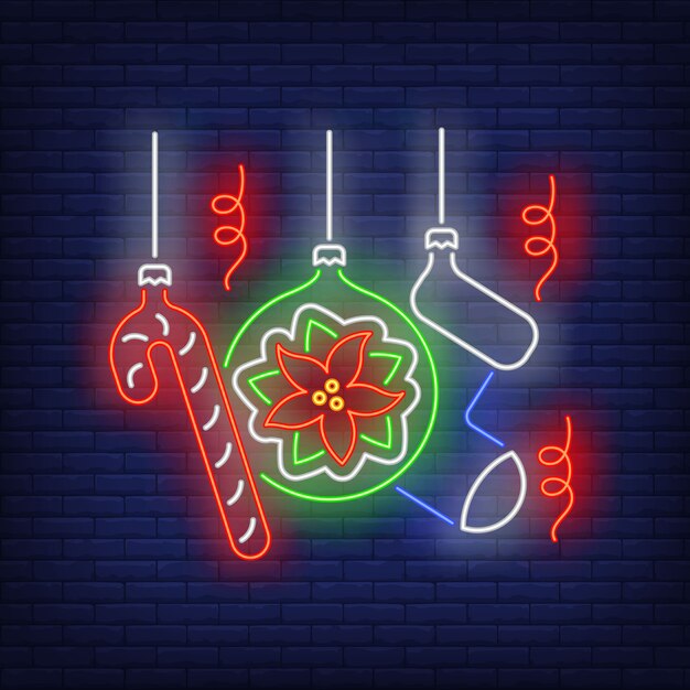 Adornos de navidad letrero de neón