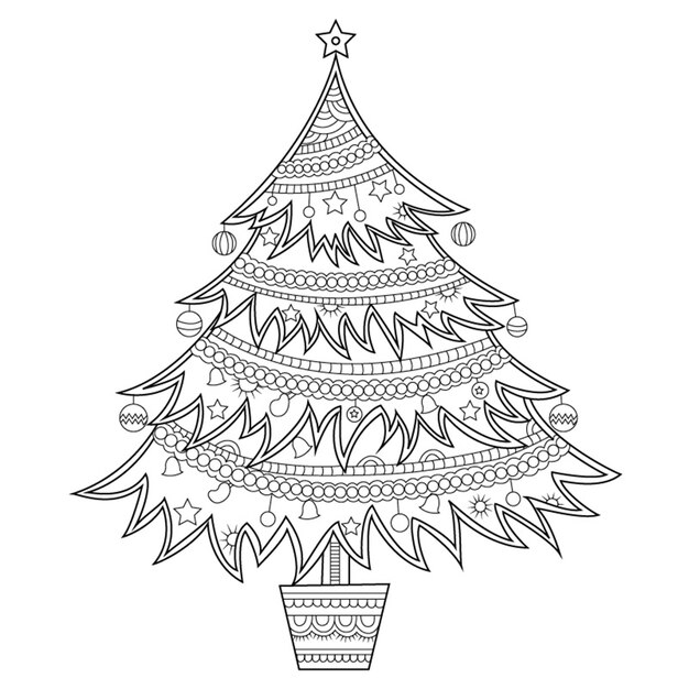 Adornos navideños en blanco y negro Colección