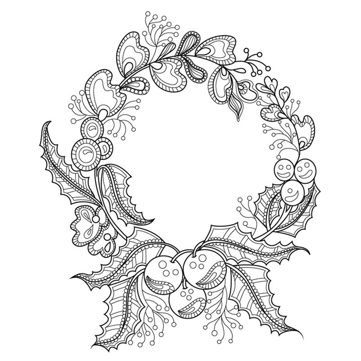 Vector gratuito adornos navideños en blanco y negro colección