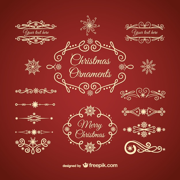 Adornos de oro de Navidad