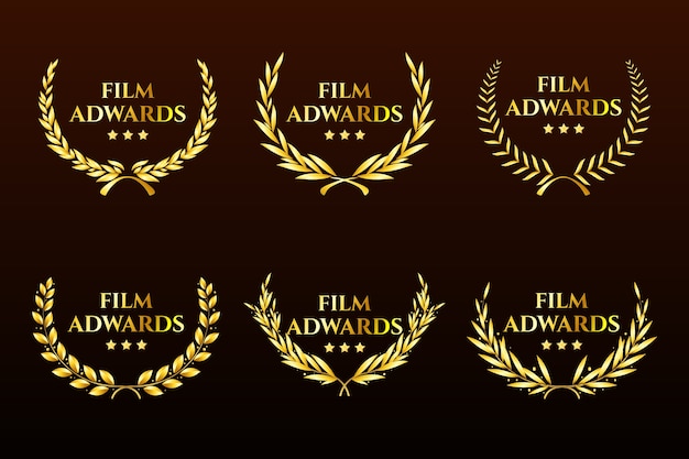 Adornos de premios de cine realistas.