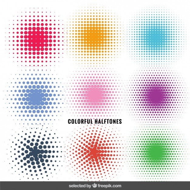 Vector gratuito adornos punteados coloridos