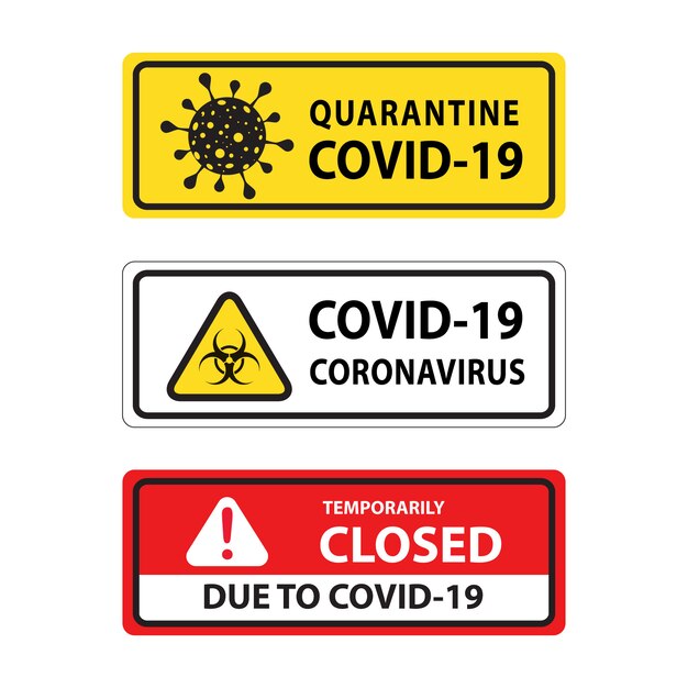 Advertencia corona virus sign