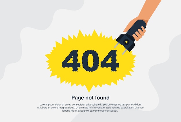 Advertencia de red de Internet 404 Página de error o archivo no encontrado para la página web