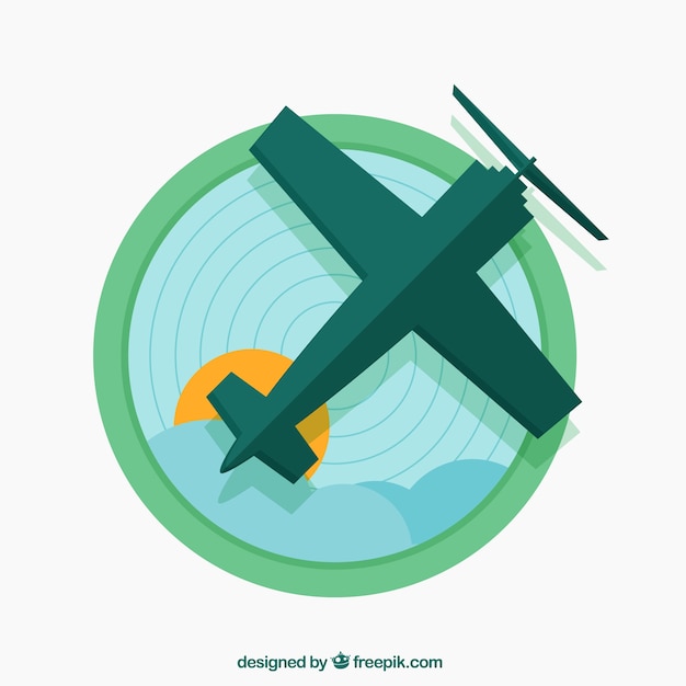 Vector gratuito aeroplano verde