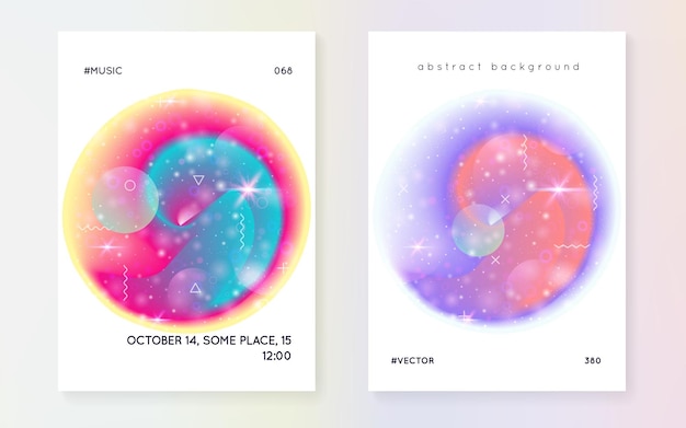 Afiche espacial con formas y estrellas del universo galáctico