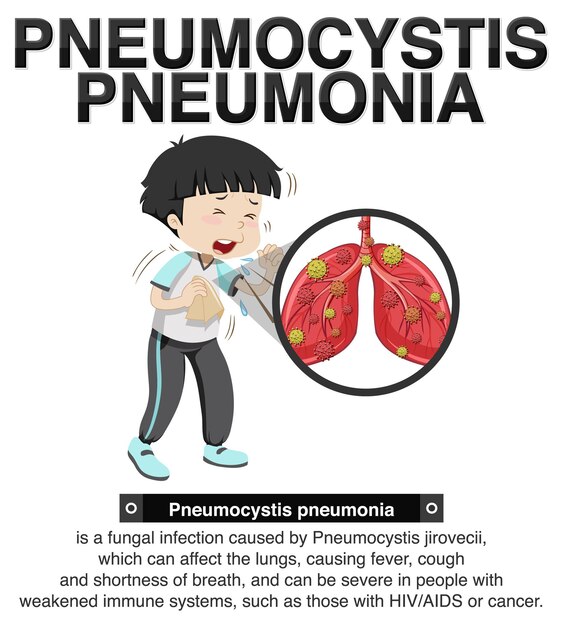 Afiche informativo de Neumonía por Pneumocystis
