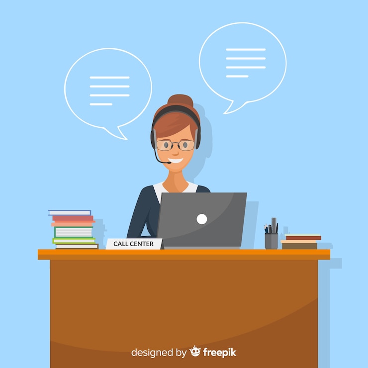 Vector gratuito agente de call center