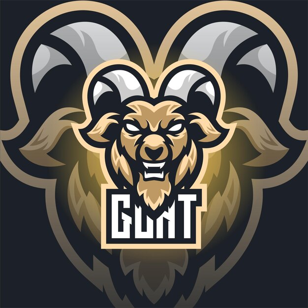 Aggressive Goat Mascot Logo for Esports Team